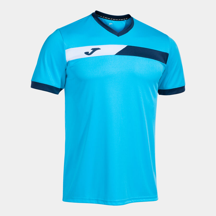 COURT SHORT SLEEVE T-SHIRT FLUOR TURQUOISE NAVY COURT SHORT SLEEVE T-SHIRT FLUOR TURQUOISE NAVY