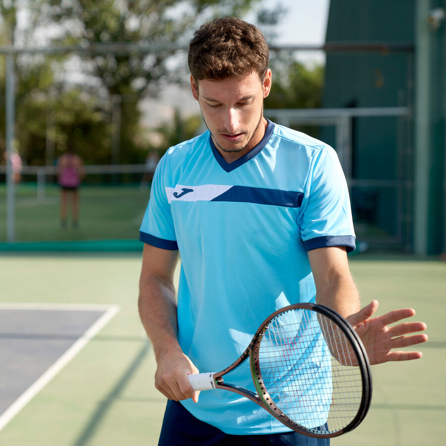 COURT SHORT SLEEVE T-SHIRT FLUOR TURQUOISE NAVY COURT SHORT SLEEVE T-SHIRT FLUOR TURQUOISE NAVY