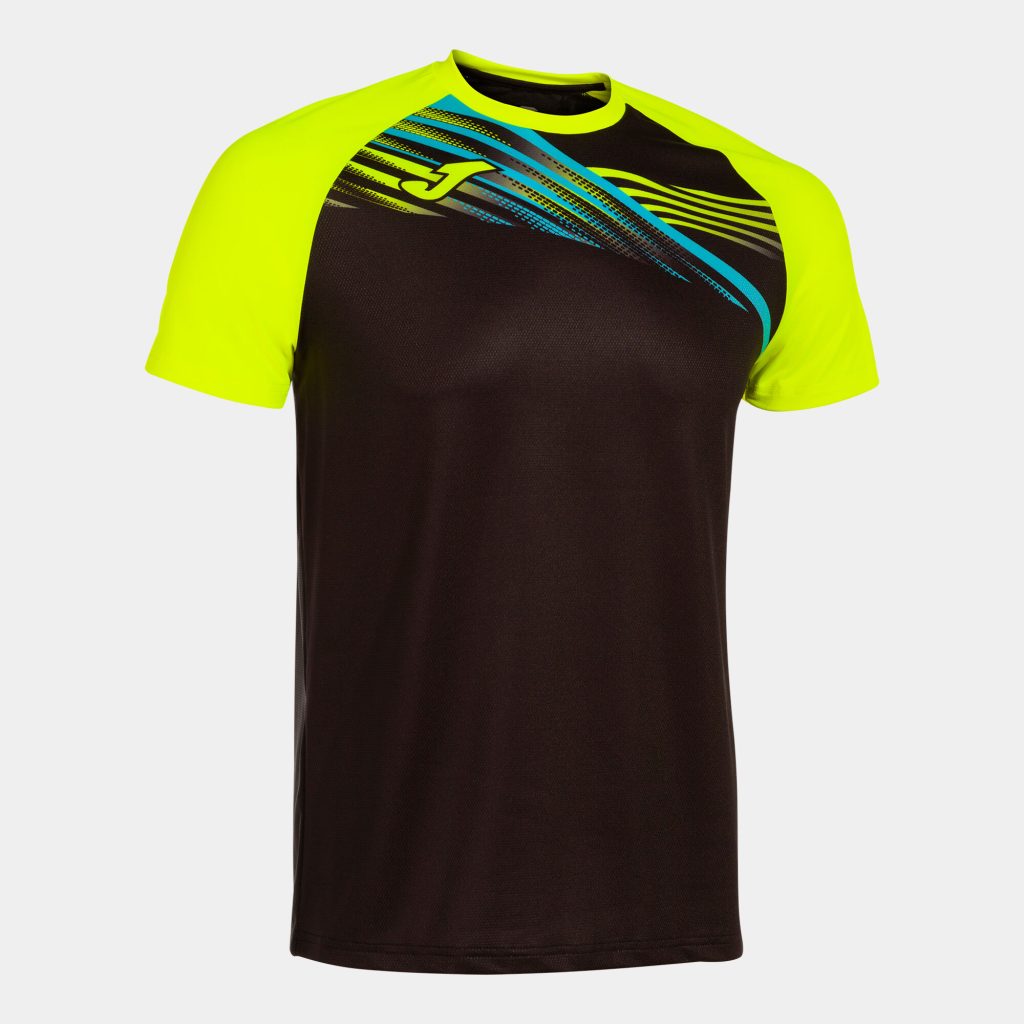 SHIRT SHORT SLEEVE MAN ELITE X BLACK FLUORESCENT YELLOW