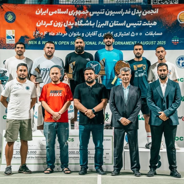 پایان مسابقات 500 امتیازی کشوری پدل آقایان به میزبانی هیِت تنیس استان البرز